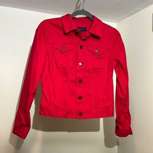 Talbots Red Denim Jacket